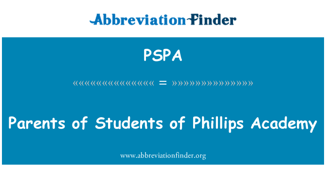 PSPA: Rodičov študentov akadémie Phillips