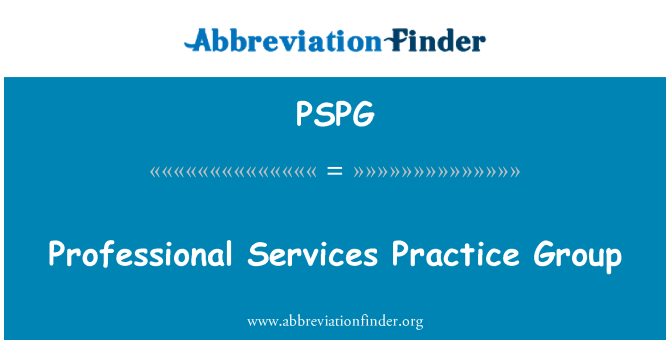 PSPG: Grupului de practica Professional Services