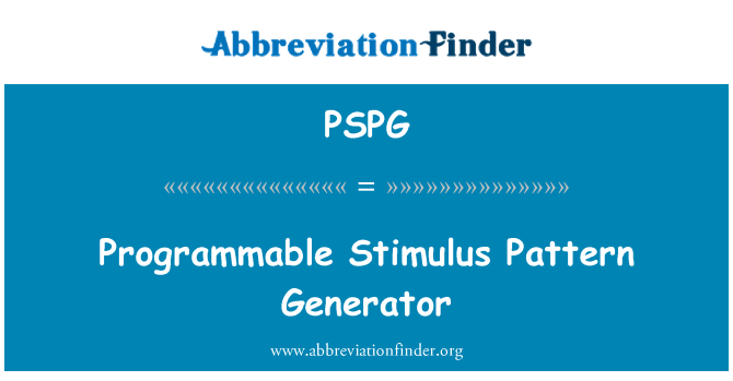 PSPG: Programovatelný stimul vzor generátor