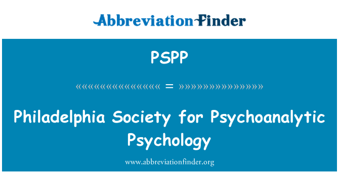 PSPP: Philadelphia Society for Psychoanalytic Psychology