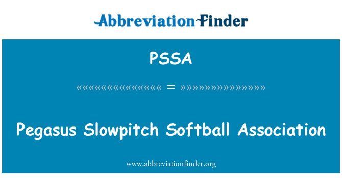 PSSA: Pegasus Slowpitch Softball asociace