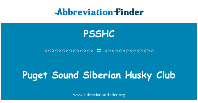 PSSHC: Puget son Siberian Husky Club