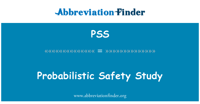 PSS: Astudiaeth ddiogelwch tebygolrwydd