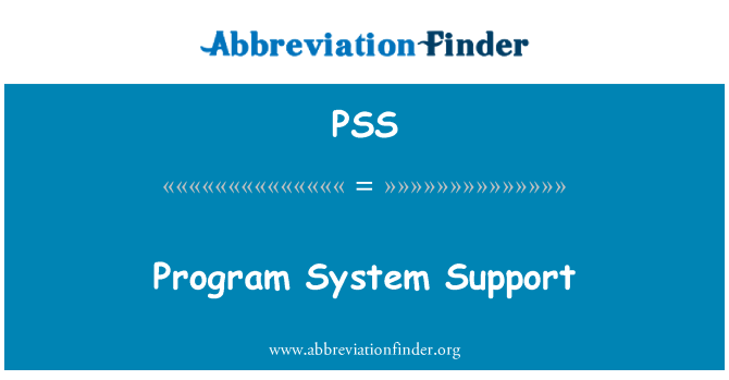 PSS: Program sistem sokongan