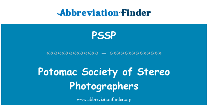 PSSP: Potomac società di fotografi Stereo