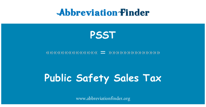 PSST: Public Safety arvonlisävero