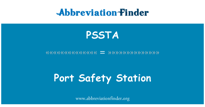 PSSTA: Přístavní bezpečnosti stanice