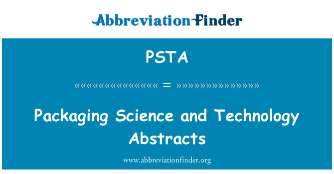 PSTA: Packaging Science and Technology Abstracts