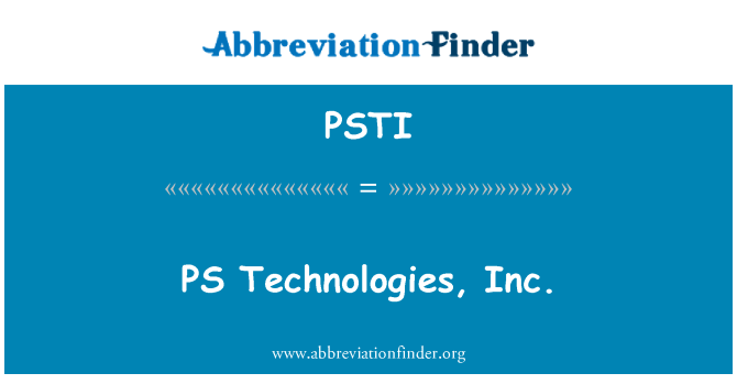 PSTI: ملاحظة: التكنولوجيات، وشركة