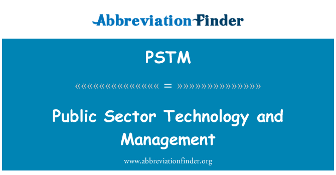PSTM: Publieke Sector techniek en Management