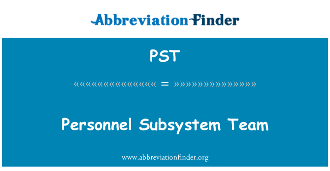 PST: Team sottosistema personale
