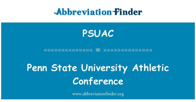 PSUAC: Penn State University Athletic Conference