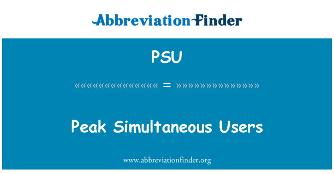 PSU: Peak Simultaneous Users