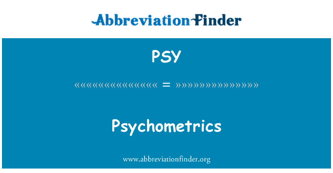 PSY: Psychometrie