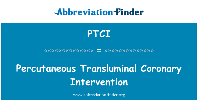 PTCI: Perkutánní transluminální koronární intervence