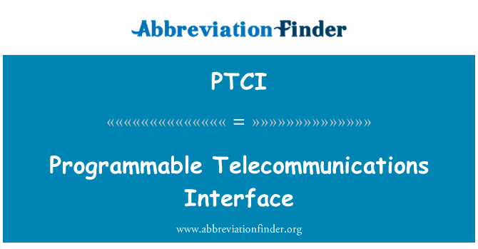 PTCI: Vmesnika programljive telekomunikacij