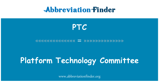 PTC: Platforma technologie výbor