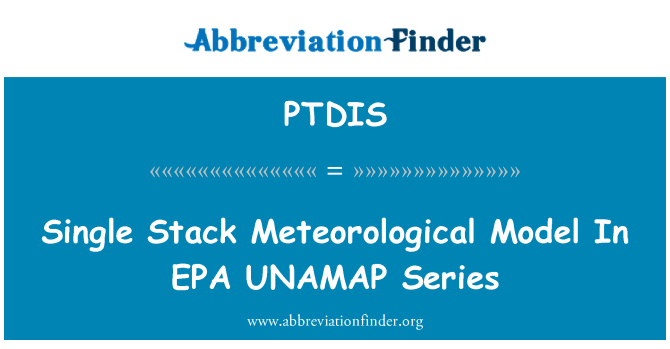 PTDIS: Jeden zásobník meteorologické Model řady EPA UNAMAP