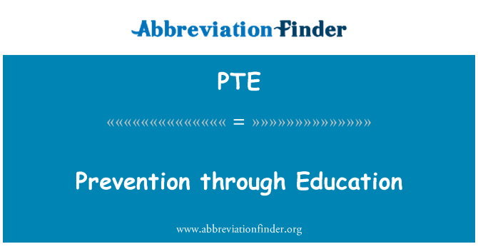 PTE: Pencegahan melalui pendidikan