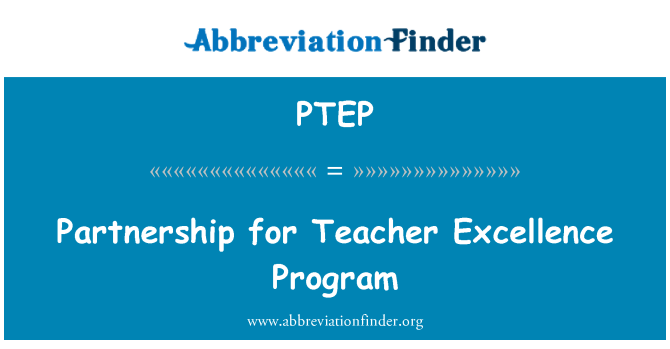 PTEP: Partenariato per l'insegnante programma di eccellenza