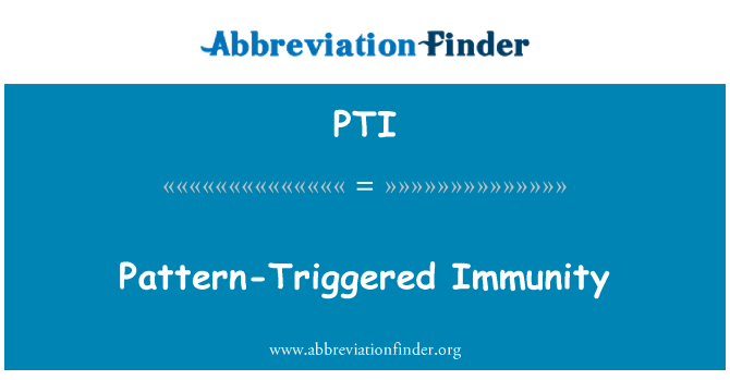 PTI: Inmunidad desencadenados por patrón