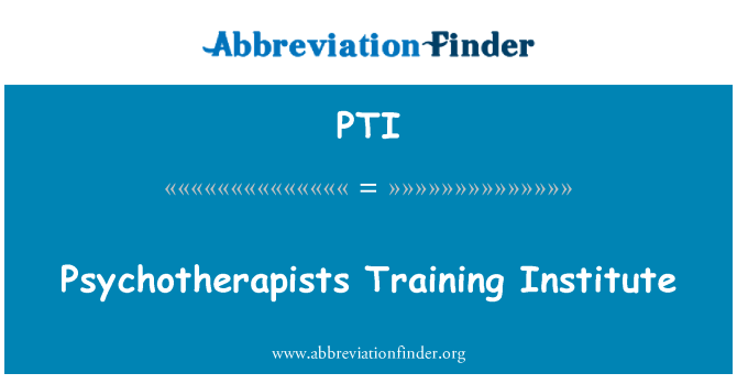 PTI: Istitut ta ' taħriġ psychotherapists