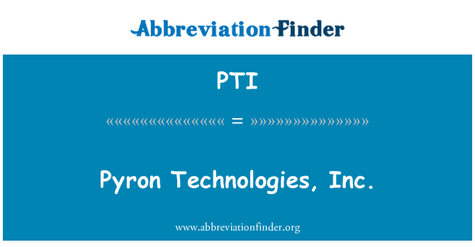 PTI: Pyron Technologies, Inc.