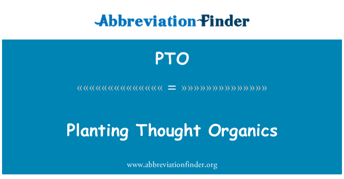 PTO: Plantació de pensament orgànics
