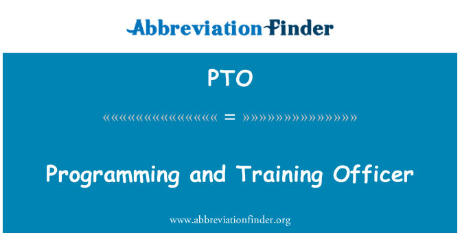 PTO: Programmation Et antrènman ofisye