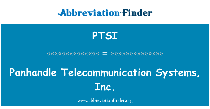 PTSI: Panhandle Telecommunication Systems, Inc.