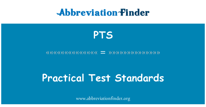 PTS: Pratik Test standartları