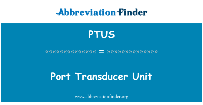 PTUS: Port snímače jednotka