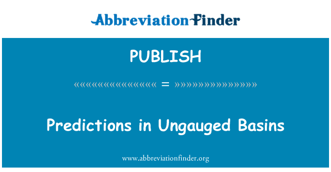 PUBLISH: Pwodiksyon nan ganmèl Ungauged