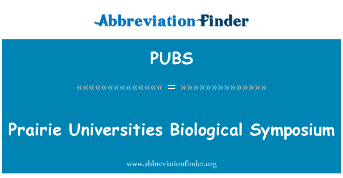PUBS: Prairie universitats Simposi biològica