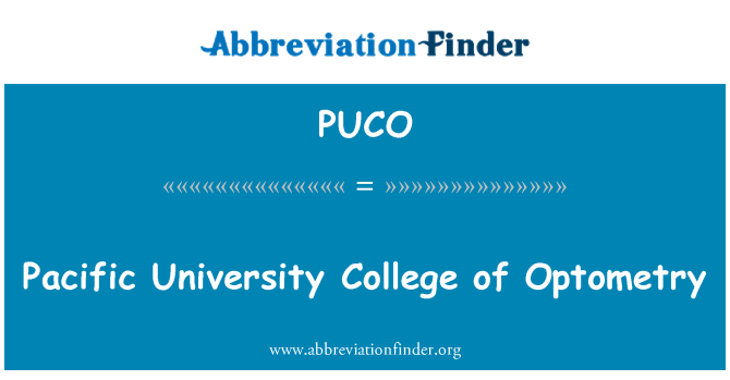 PUCO: Pacific University College of Optometry