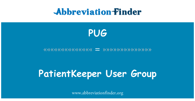 PUG: PatientKeeper उपयोगकर्ता समूह