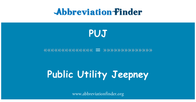 PUJ: Itilite piblik Jeepney