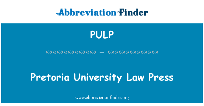PULP: Pretoria University Law Press