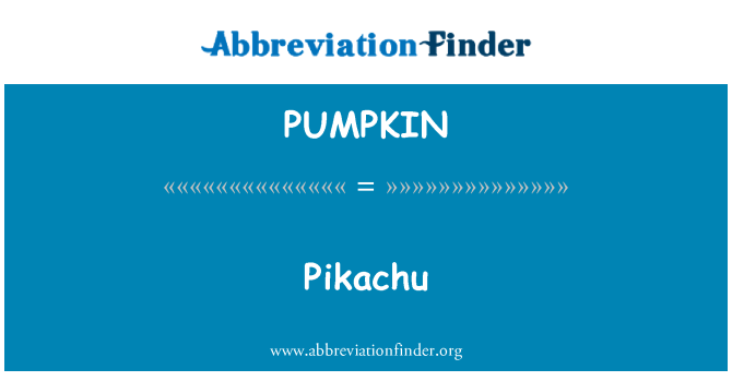 PUMPKIN: Pikachu