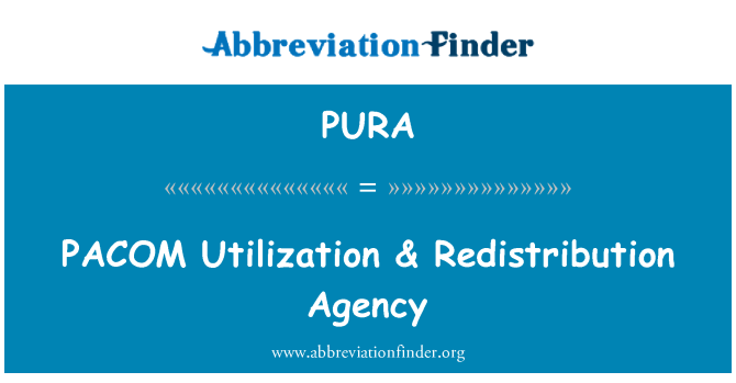 PURA: PACOM naudojimo & perskirstymo agentūros