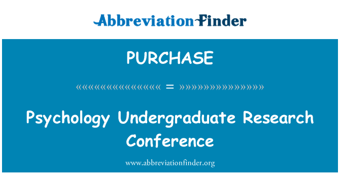 PURCHASE: Psychologie pregraduální výzkum konference