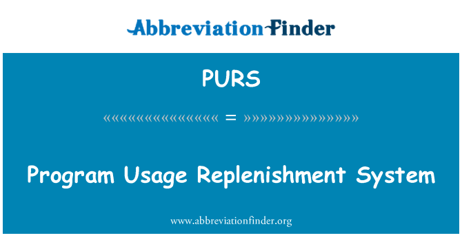 PURS: Program kullanımı stok yenileme sistemi