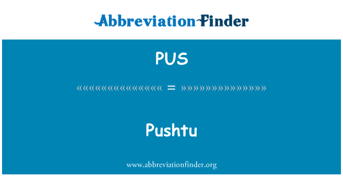 PUS: Pashto