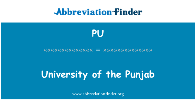 PU: University of Punjab