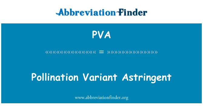 PVA: Strenjan Variant pollinisation