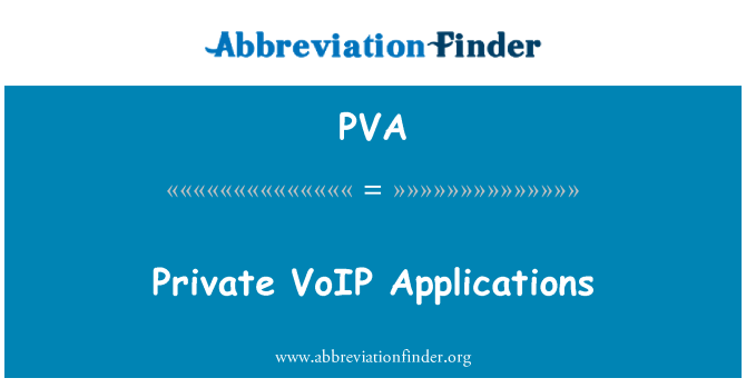 PVA: Aplikasyon pou VoIP pwive
