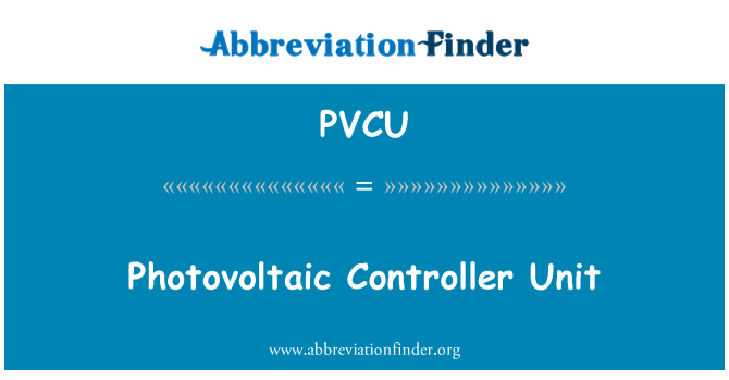 PVCU: Photovoltaïque Contrôleur inite w la