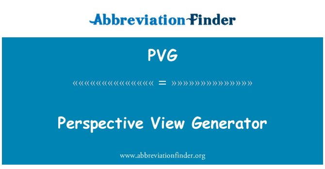 PVG: Perspective View Generator
