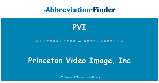 PVI: Princeton Video attēlu, Inc