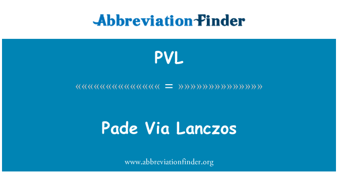 PVL: 通過 Lanczos Pade